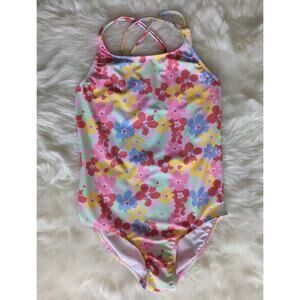 Primark One Piece Girls Floral Print Bathingsuit sz 10-11 New